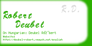 robert deubel business card